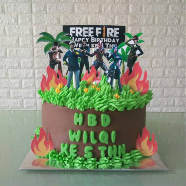 18 Kue Ultah Tema Free Fire Booyah Alok Free Fire