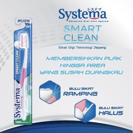 ORIGINAL SYSTEMA Sikat Gigi Smart Clean / SYSTEMA Toothbrush / HELLOMARTID