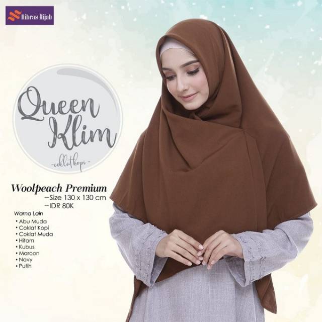 HIJAB SEGIEMPAT SYARI QUEEN KLIM 130 X130 II NIBRAS HIJAB