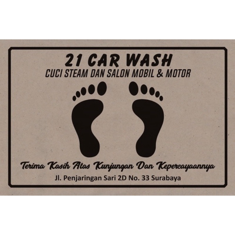 Alas kaki cuci mobil