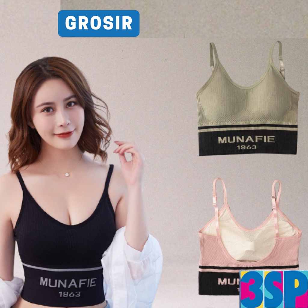 3SP | UWR36 Pakaian Dalam BH Sports Bra Olahraga Wanita Dengan Busa Push Up Tanpa Kawat Fashion Korea