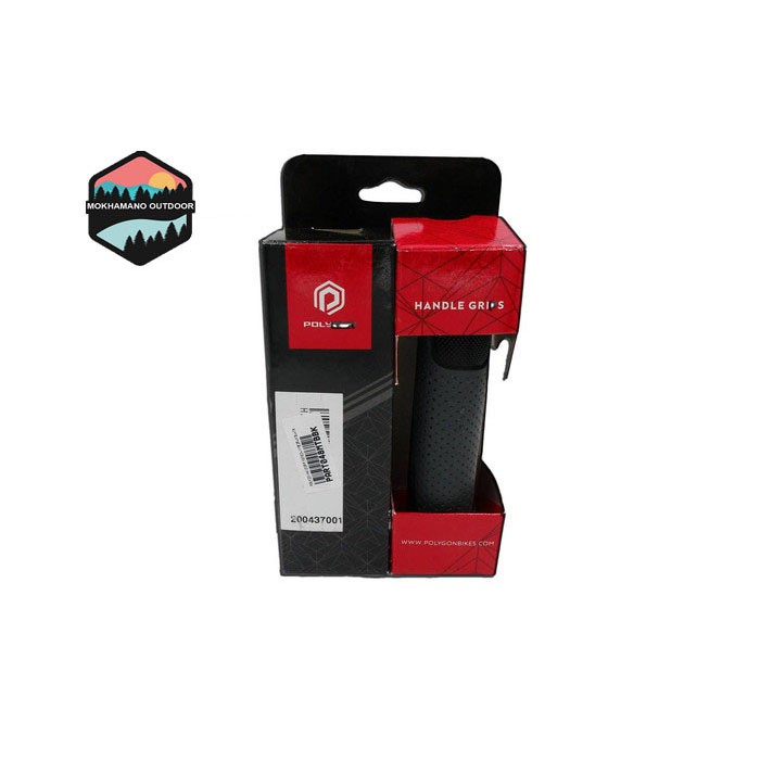 POLYGON HAND GRIP HANPOLYGON HAND GRIP HANDLE GRIP SEPEDA MTB GRAY BLADLE GRIP SEPEDA MTB GRAY BLACK