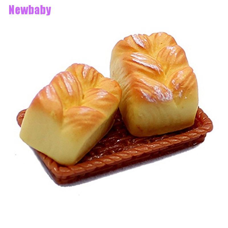 (Newbaby) 5pcs / Set Mainan Miniatur Roti Mini Untuk Dekorasi Rumah Boneka