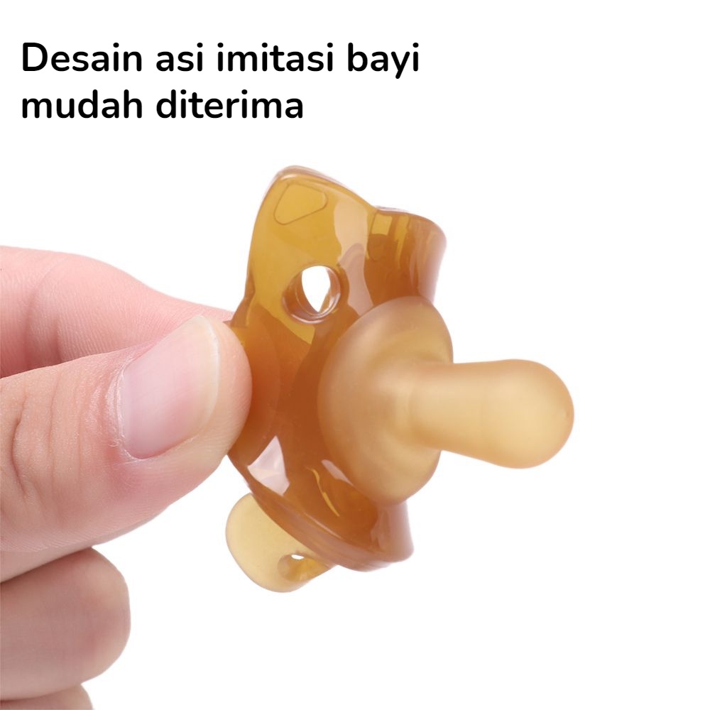 【Debora Mall】 Dot Bayi Empeng Bayi Bahan Silikon Dengan Rantai Dan Kotak/ Empeng Bayi 0 6 Bulan/ Tali Empeng Bayi