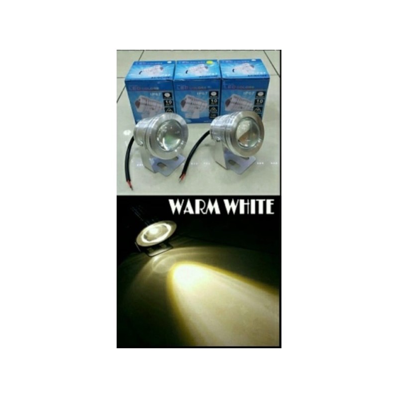 Lampu Kolam ikan / Lampu Sorot DC 12V 10W 10 Watt Putih - Kuning - RGB