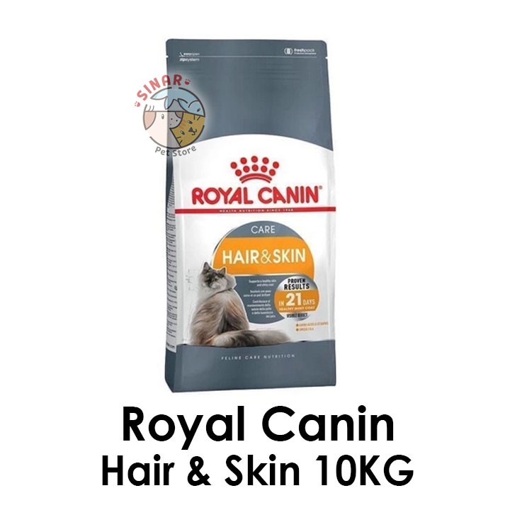 Royal Canin Hair &amp; Skin Care 10KG Makanan Kucing Dry Cat Food Bulu Lebat