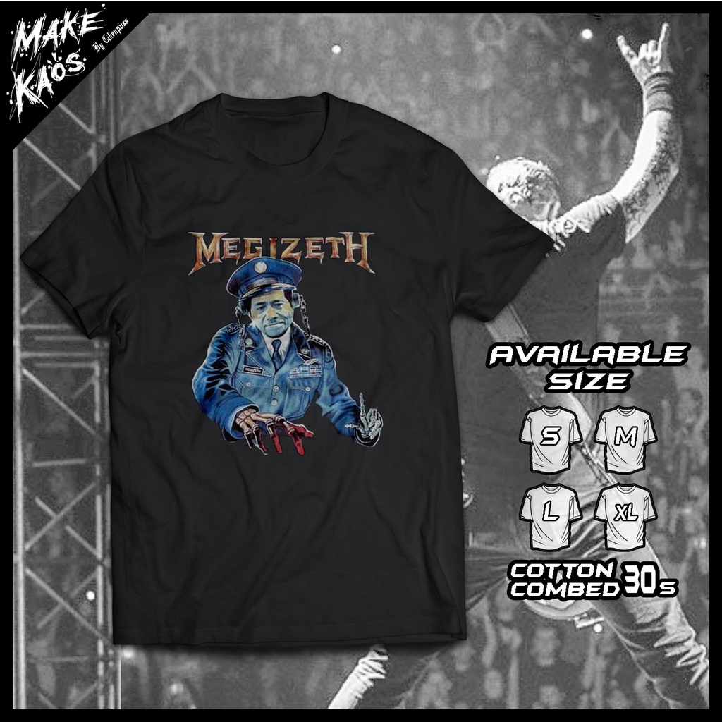 KAOS BAND MEGADETH MEGGY Z |  BEST SELLER KAOS PREMIUM PLESETAN CASUAL COUPLE FAMILY BISA CUSTOM