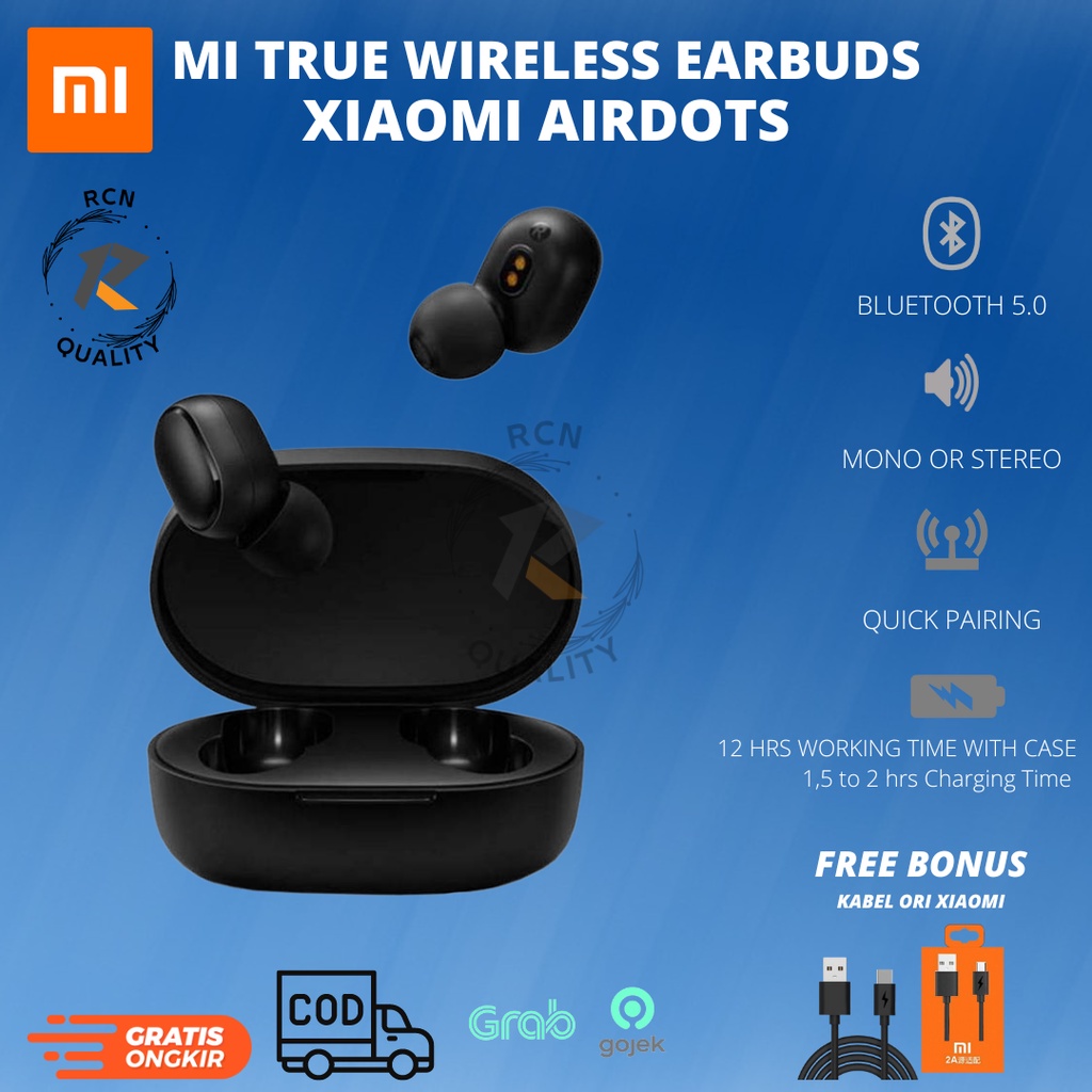 Jual XIAOMI REDMI AIRDOTS TWS HEADSET BLUETOOTH 5.0 EARBUDS WIRELESS