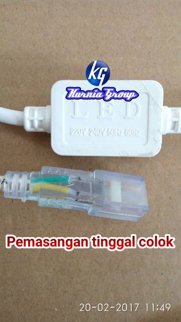 Conector LED Selang 5050 220V  Adaptor Led Strip IP66 100M konektor Soket colokan ledstrip Meteran