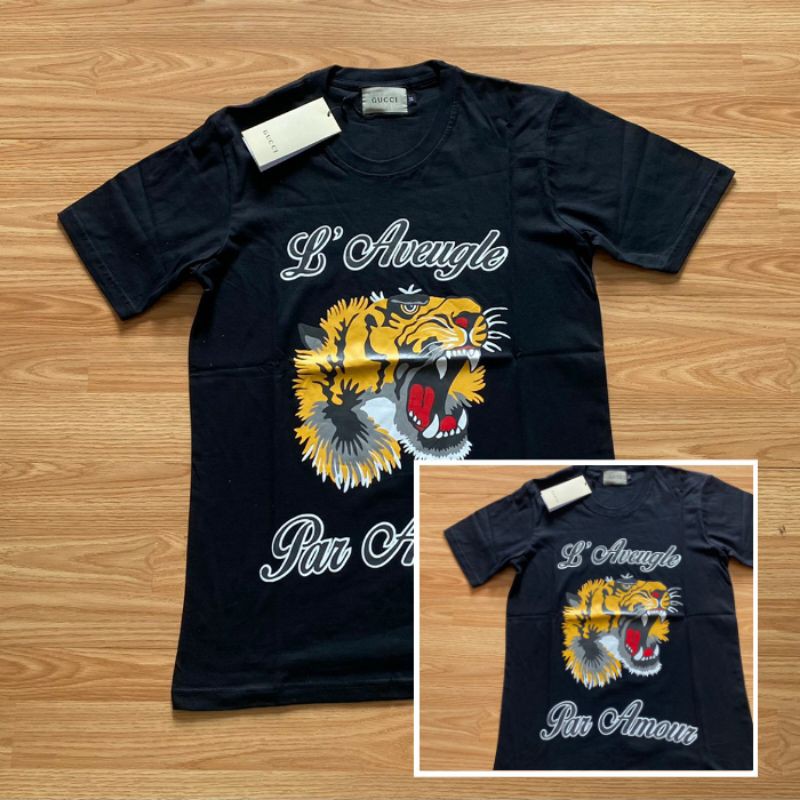 Kaos Gucci Par Armour Tiger Face Premium Branded T-Shirt
