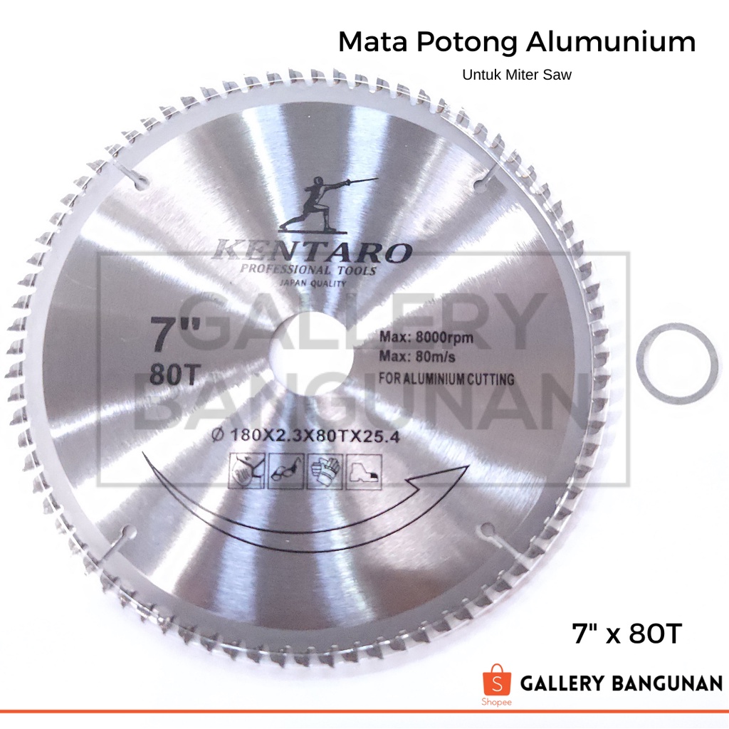 Mata Potong Alumunium 7" Kentaro 7in 7 inch Inchi Miter Saw Mitre Pisau Saw Blade Gergaji Almini Tul
