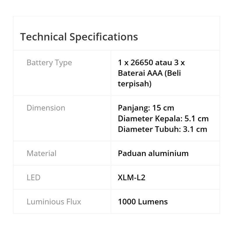 senter LED 25w 1000 dengan jarak 1000 meter rechargeable