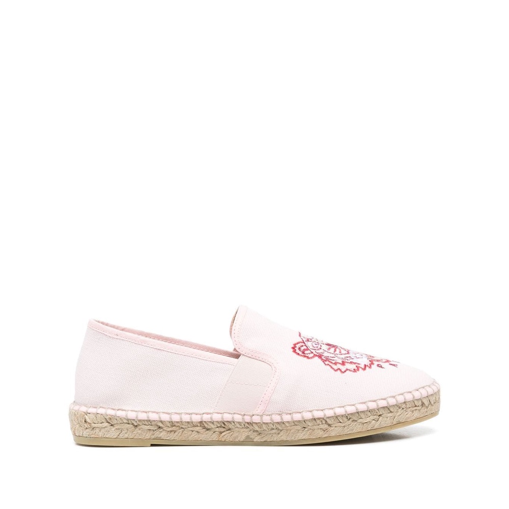 Knzo Women FW22 Tiger Elastic Espadrilles Faded Pink 100% Original