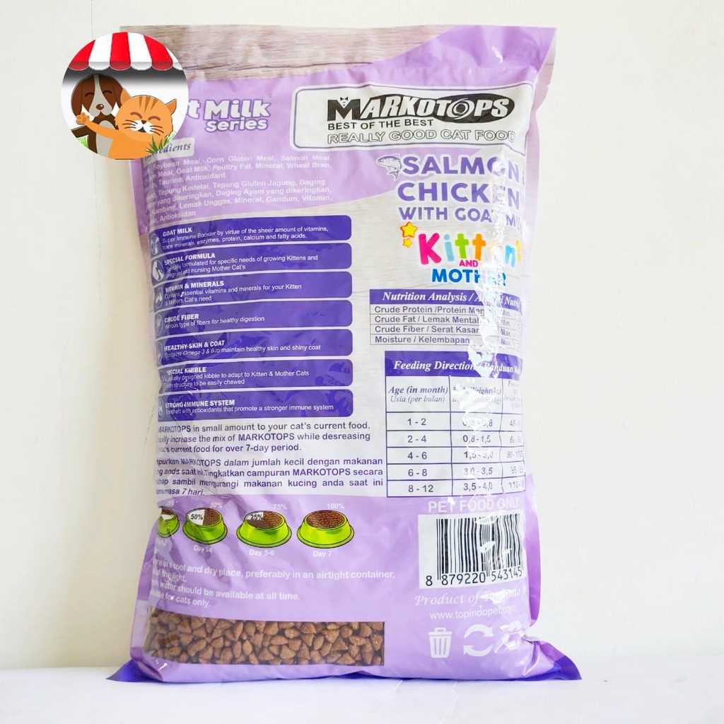 Markotop Kitten And Mother 1kg - Makanan Kucing Markotops Mother &amp; Baby