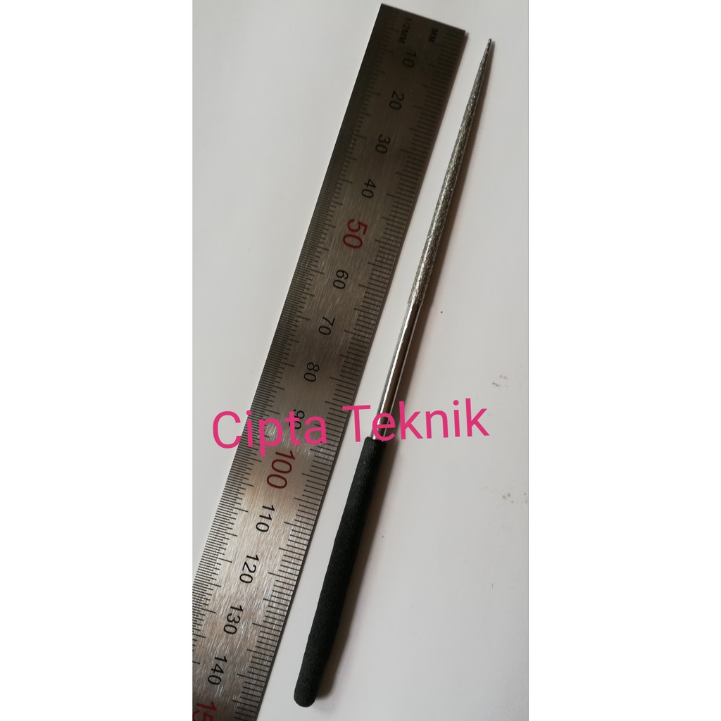 Kikir Diamond Bulat 3mmx140mm Kikir Intan 3 mm Panjang 14 cm