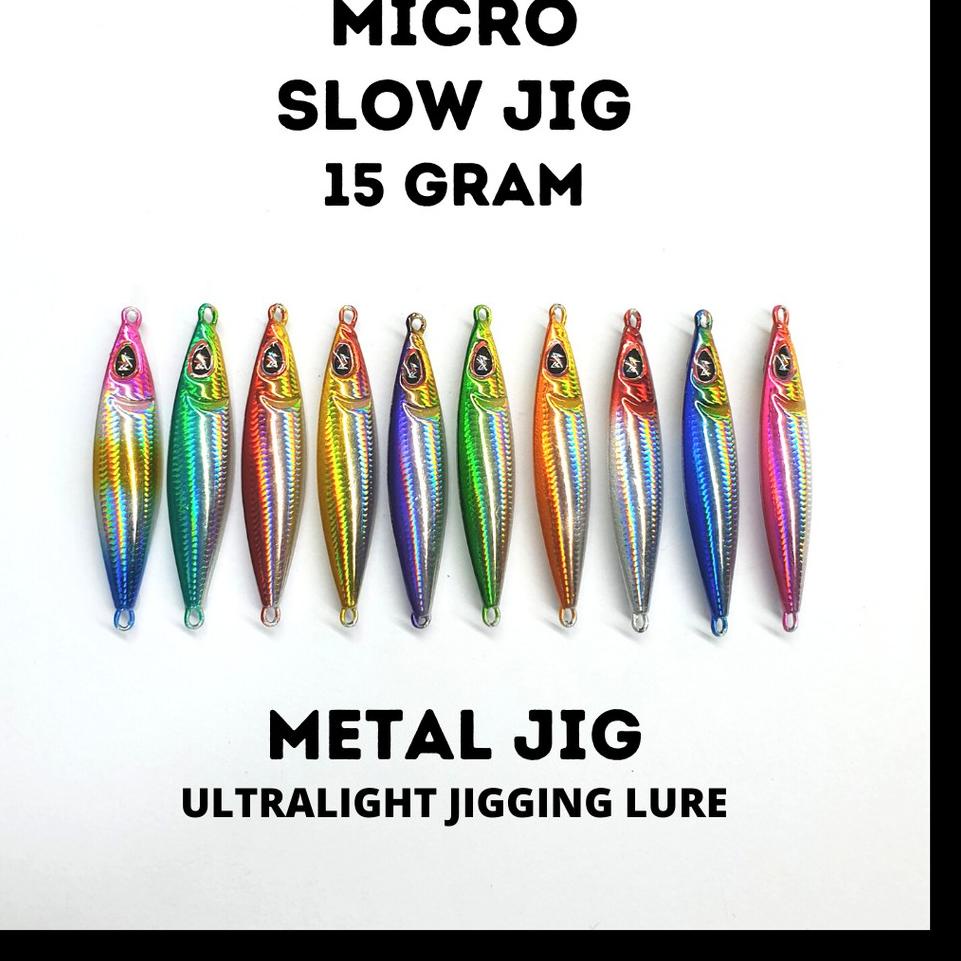10.10 SALE Micro jig 15 Gram Mikro Jig 15g Metal Jig 15gr 15 gr Umpan Slow Jig Jigging Lure Jiging J