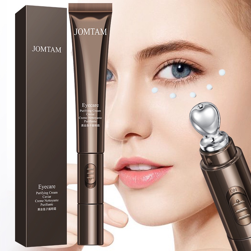 JOMTAM Eye Cream Getaran Listrik Pijat untuk dibawah Mata menghilangkan Mata Panda / Lingkaran Gelap Di Bawah Mata