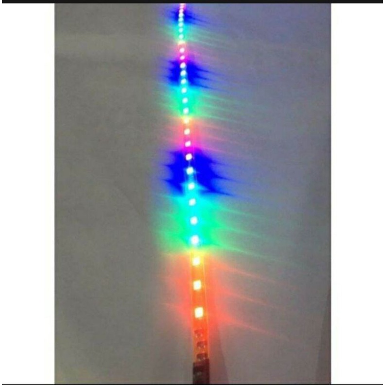 Lampu LED Strip Fleksibel Karet 45cm 24v 3 Kabel Jalan Running