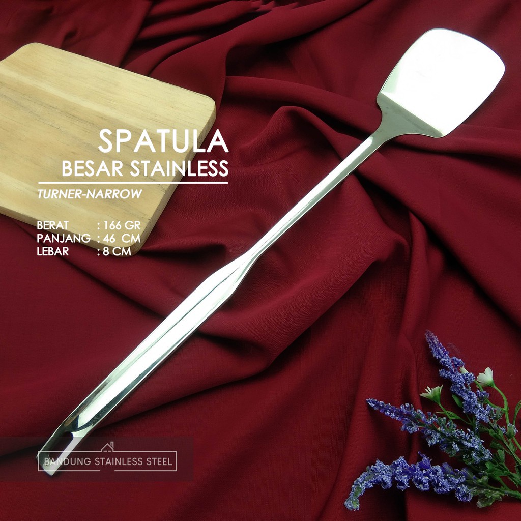 SPATULA SUSUK SUTIL MASAKAN BESAR STAINLESS TEBAL