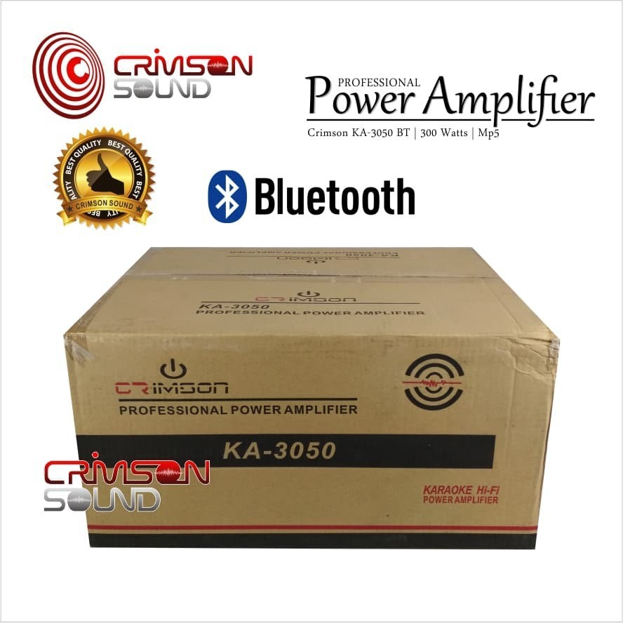 POWER AMPLIFIER BLUETOOTH EQUALIZER Mp5 300 Watts CRIMSON KA-3050