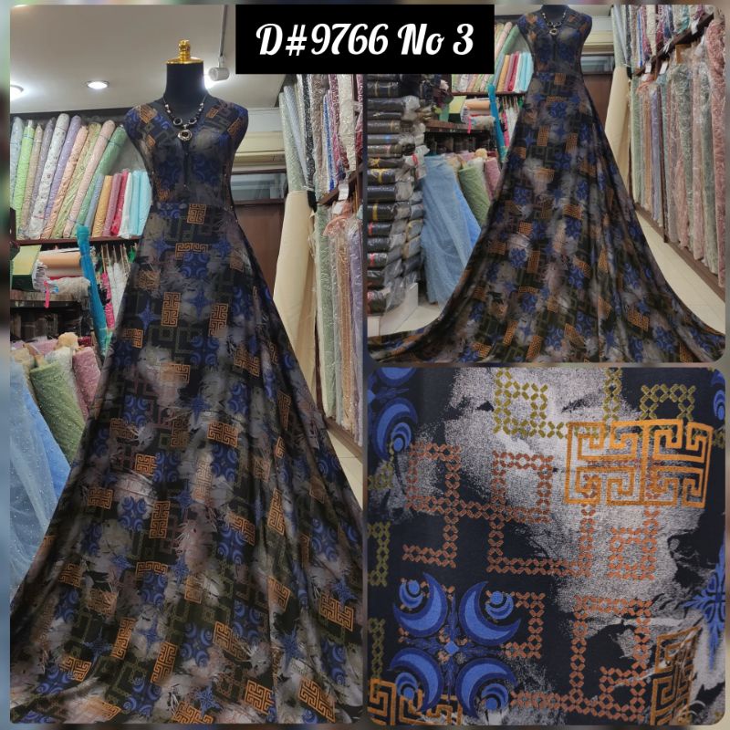 Kain Katun Rayon Viscose Motif Abstrak D#9147 No 3