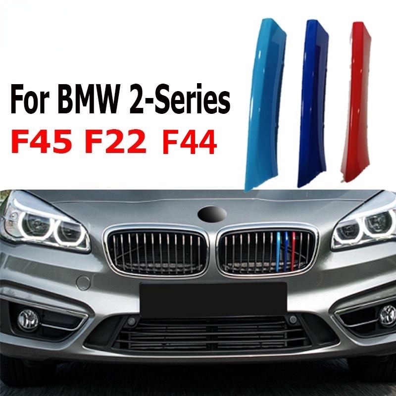 3pcs Klip Strip Trim Grille Mobil Balap Bahan ABS Untuk BMW F22 F44 F45 F23 F46 2 Series 2014-2021 2022