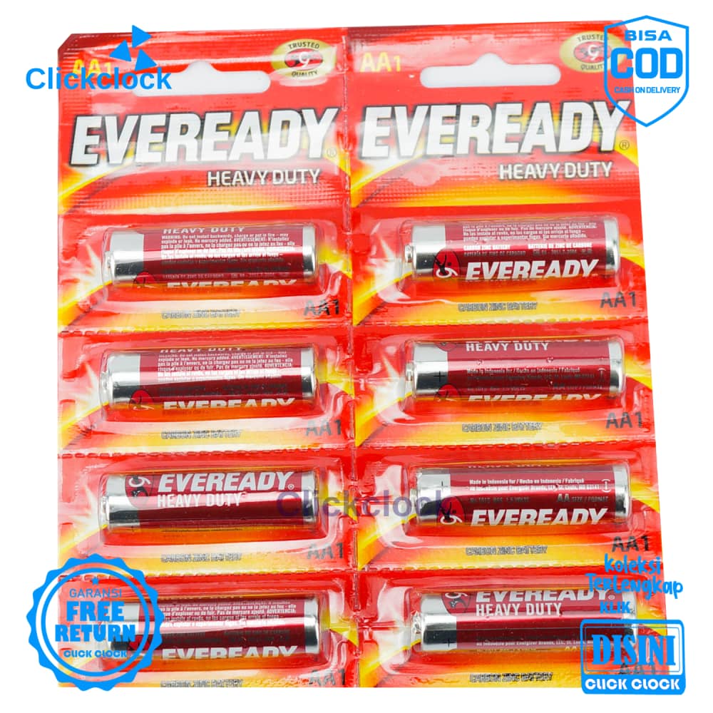 Batu Baterai Jam Dinding Eveready AA Batere Merah Awet Original