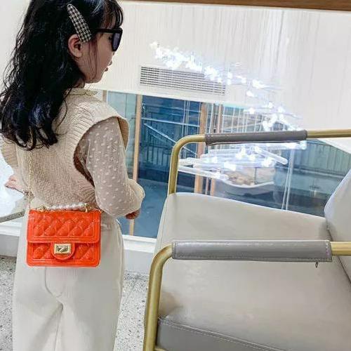 ♦ TAS SLEMPANG ANAK TAS MINI MUTIARA GAGANG MUTIARA TAS JELLY MINI ANAK PEREMPUAN SLING BAG ANAK Tas