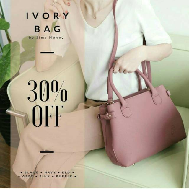 JIMS HONEY IVORY BAG / JIMSHONEY IVORY / JH IVORY ORIGINAL TAS WANITA IMPOR