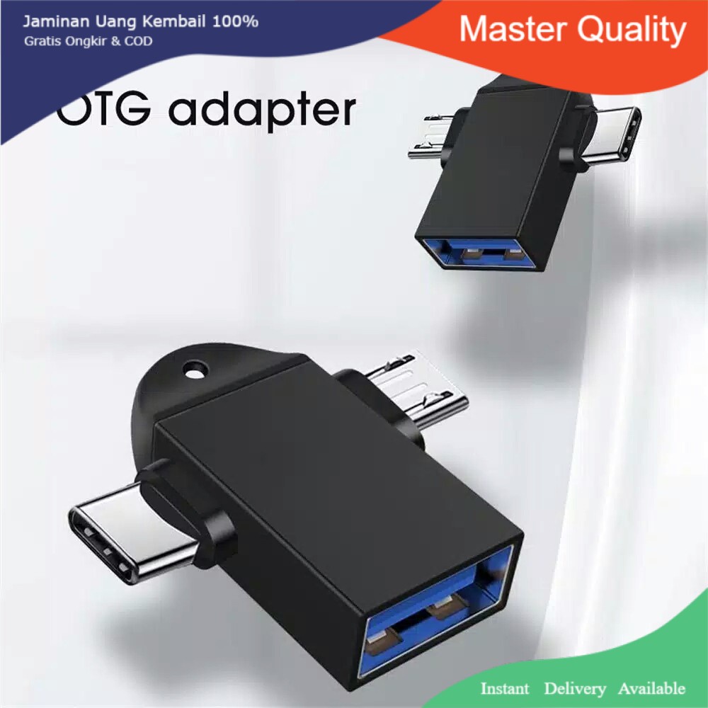 [TERLARIS] OTG Type C Adapter 2 In 1 Micro Usb C 3.0 Flash Disk Dan Mouse