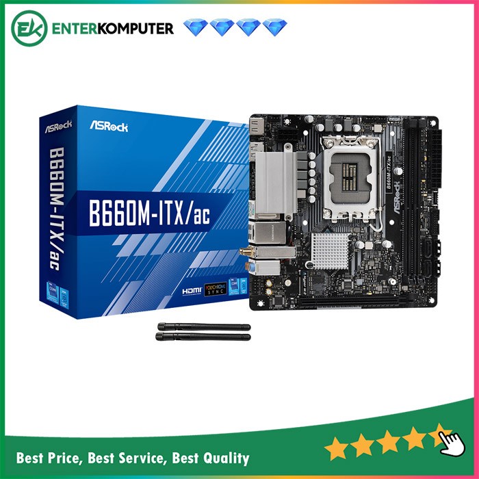 ASRock B660M-ITX/ac (LGA1700, B660, DDR4, USB3.2, SATA3)