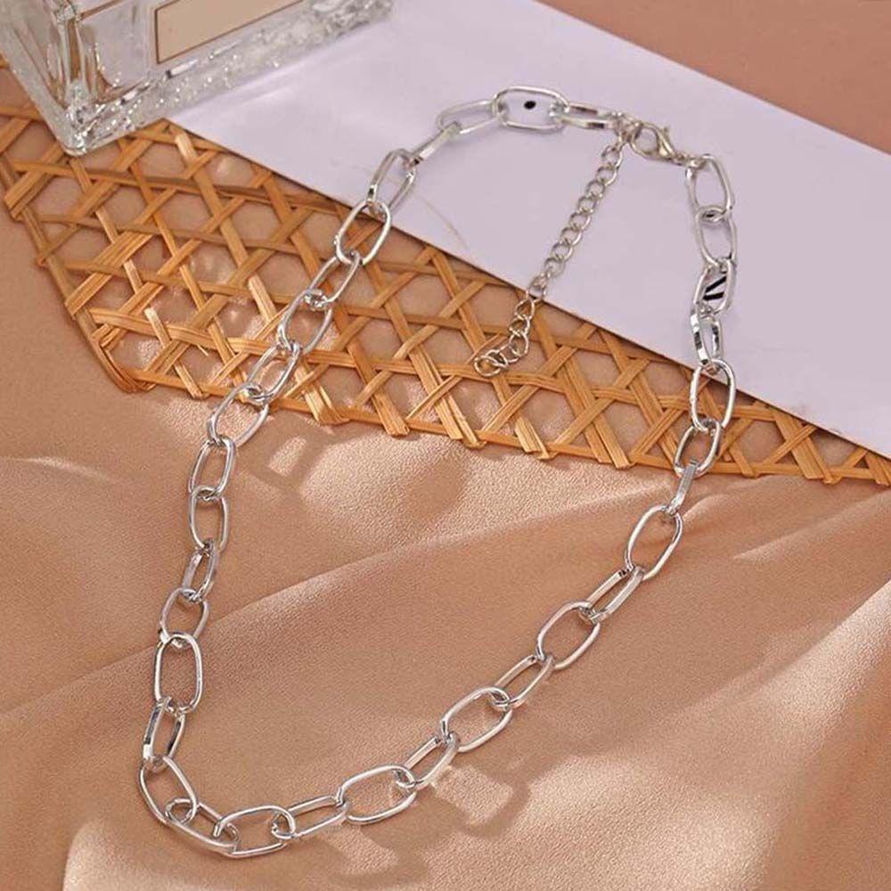 Mxbeauty Wanita Kalung Pesona Fashion Femme Rantai Klavikula Rantai Emas Perak Tebal chain Bracelet