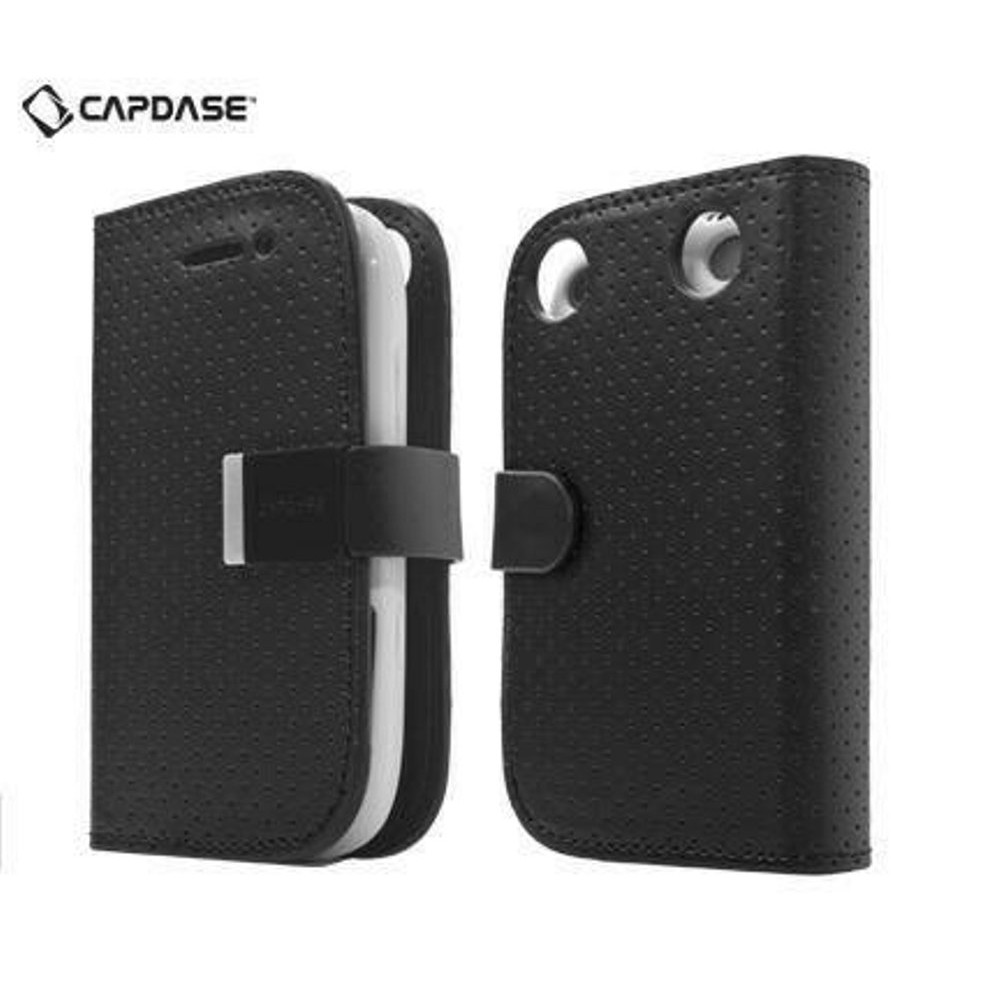 GROSIR AKSESORIS HP Capdase Folder Case Sider Polka BlackBerry Davis Amstrong 9220 9320 - Black