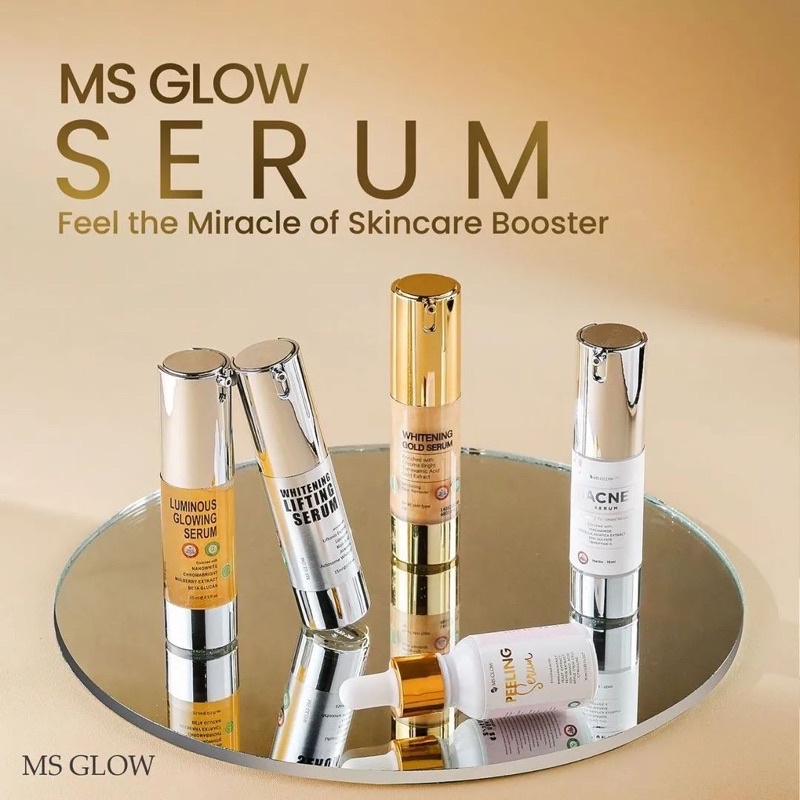 SERUM MS GLOW BEAUTY (serum luminous, lifting, acne, peeling, whitening gold) / ms glow skincare original