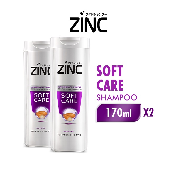 Zinc Shampoo Soft Care Botol 170ml x 2 Pcs