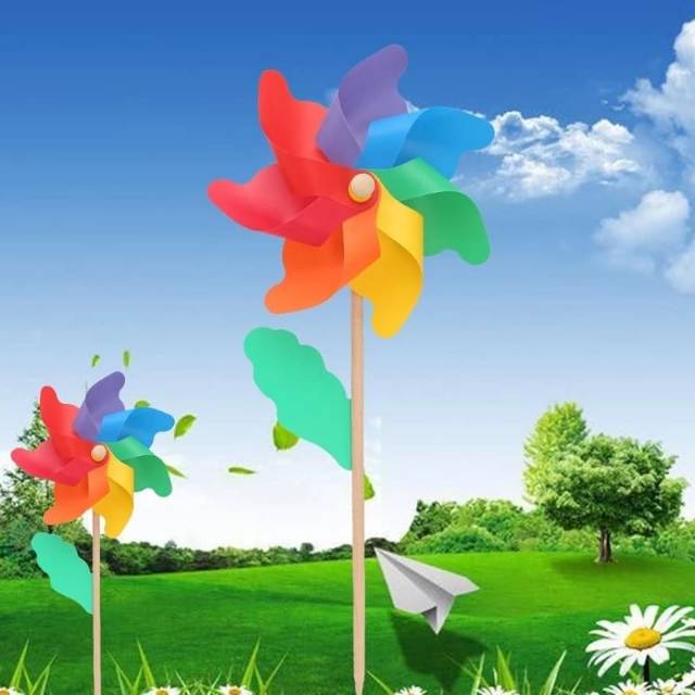 MAINAN KINCIR KIPAS ANGIN RAINBOW / PELANGI UNTUK OUTDOOR