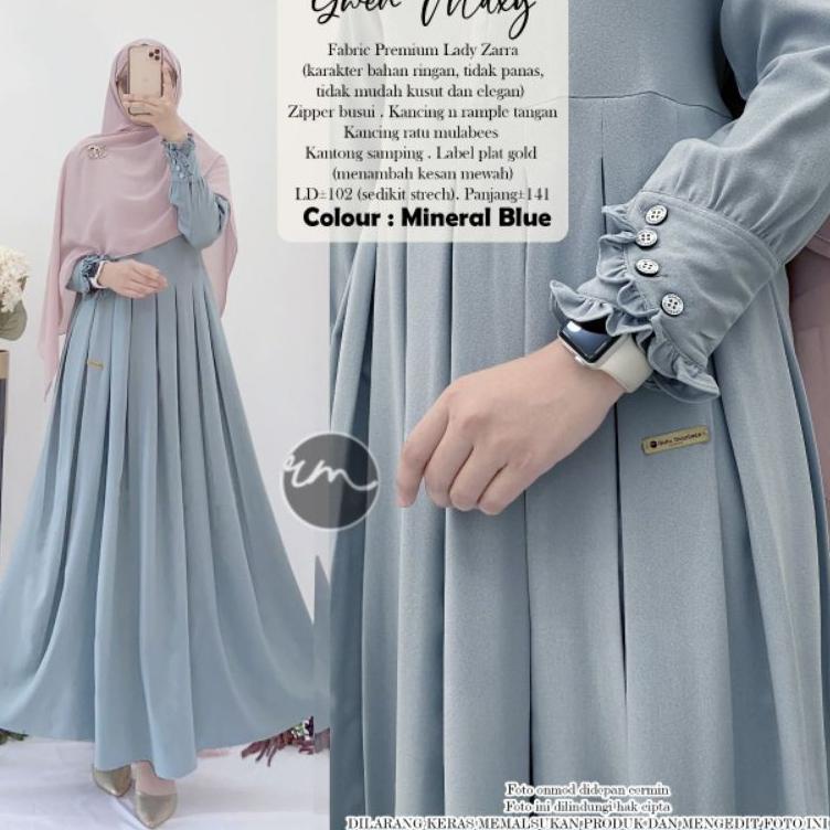 Realstok || Gwen Maxyby Ratu Mulabess || Gamis Remaja || Gamis Polos || Gamis Murah || Gamis  "HUF.2