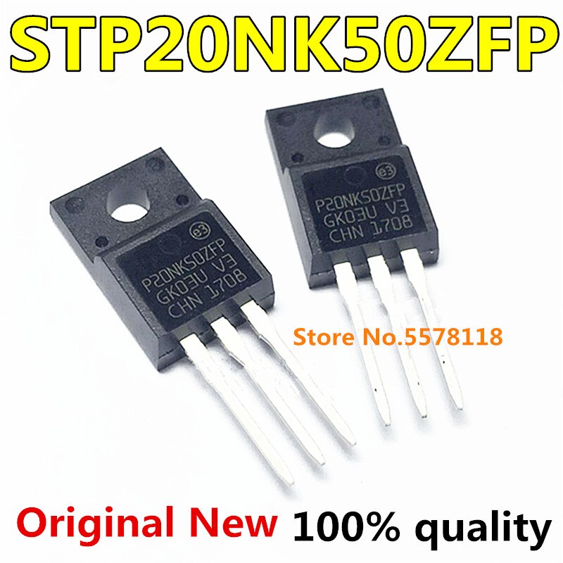 (Ready Stock) 10pcs/lot STP20NK50ZFP P20NK50ZFP 20A 500V