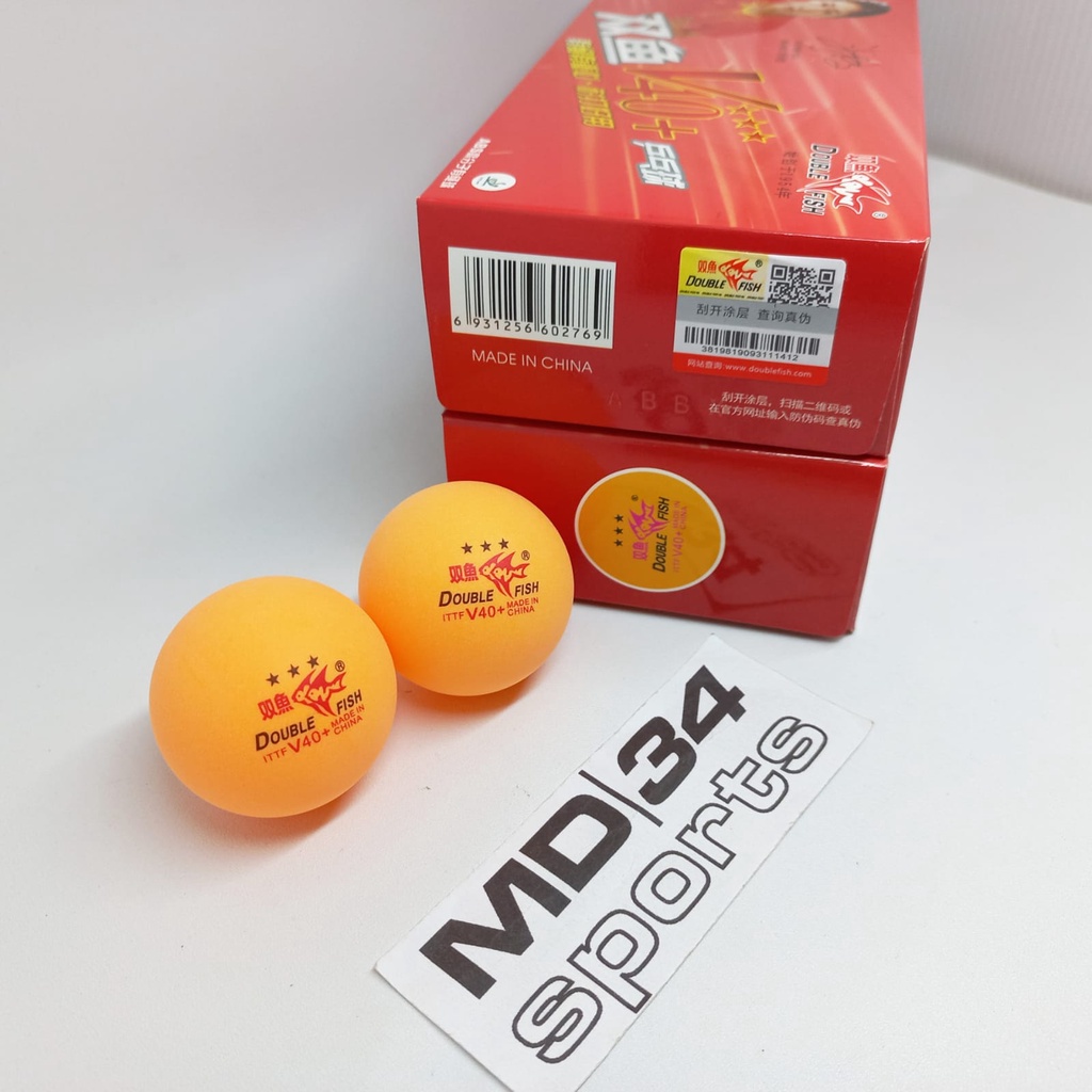 RB BOLA DOUBLE FISH V40+ ABS *3 ISI 10 BOLA PER BOX - BOLA MURAH