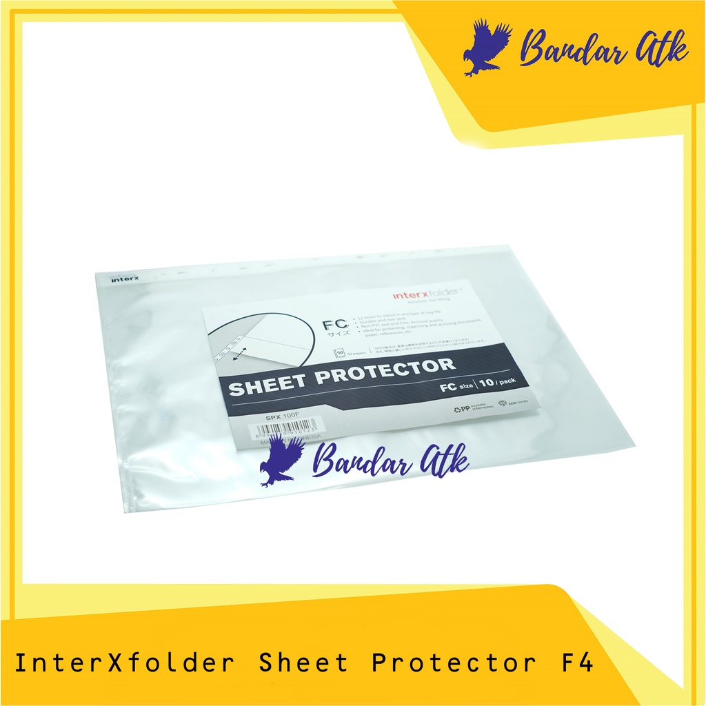 

Sheet Protector / PP Pockets F4 isi 10 Lembar - Inter X Folder
