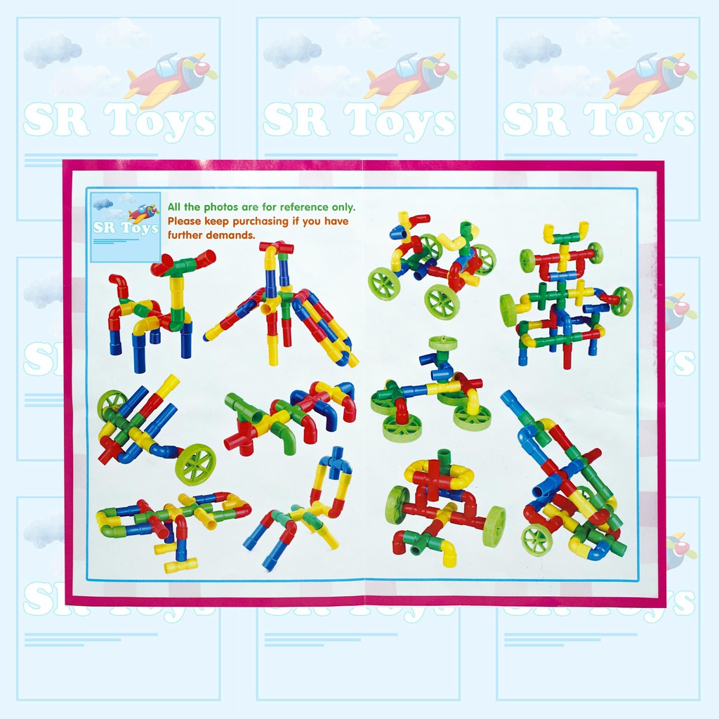Mainan Edukasi Block Pipa DIY Pipe Puzzle COD Gratis Ongkir