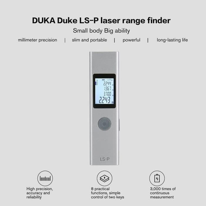 Xiaomi Duka LS-P Laser Range Finger Measurement - Laser Meteran Digital