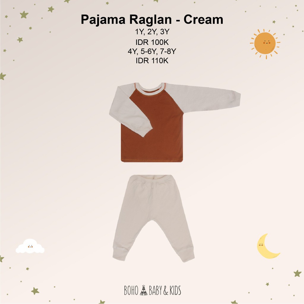 Bohopanna - Bohobaby Pajama Raglan ( 4y, 5-6y, 7-8y )