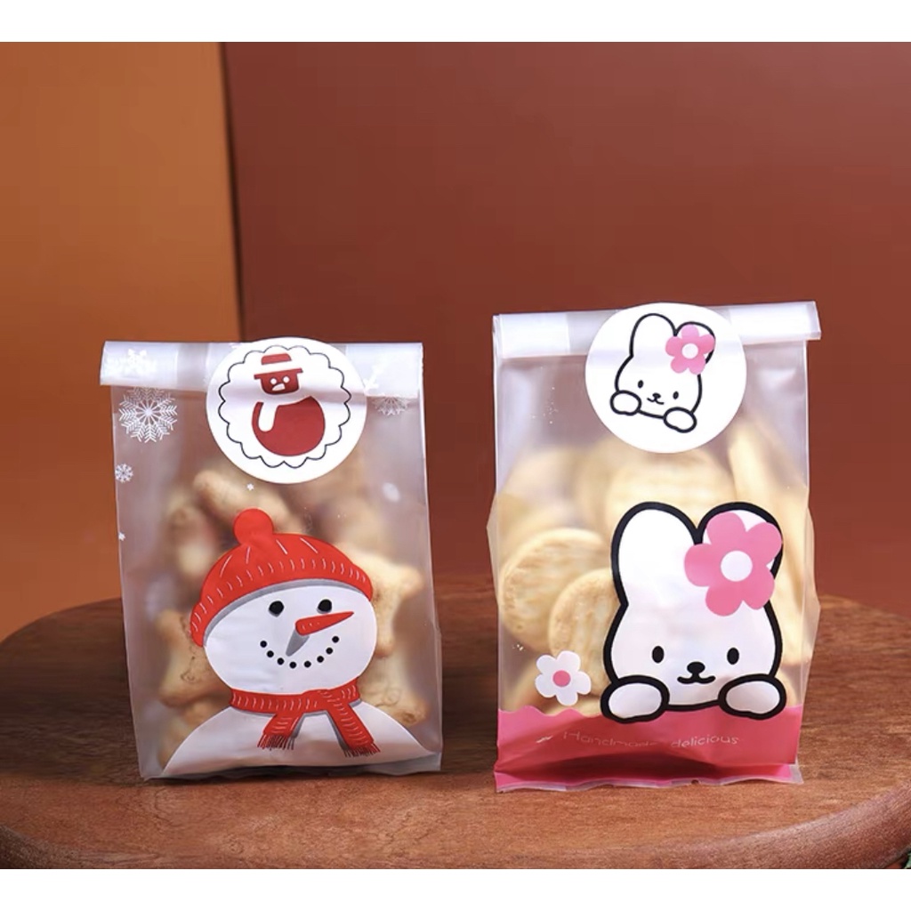 5pcs Gusset 7.5x14cm Kantong Kue Cookies Bag Kantong Kemasan Permen Snack Gusset GL