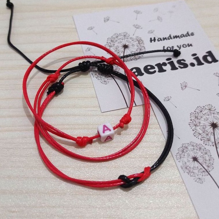 SET Gelang Inisial Huruf [3 Pcs]