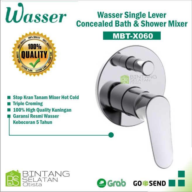 Wasser MBT-X060 Single Lever Concealed Bath &amp; Shower Mixer