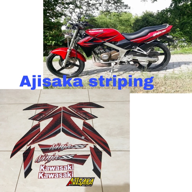 stiker ninja ss 2012 merah stripin kawasan ninja ss 2012 merah striping lis les ninja ss 2012 merah