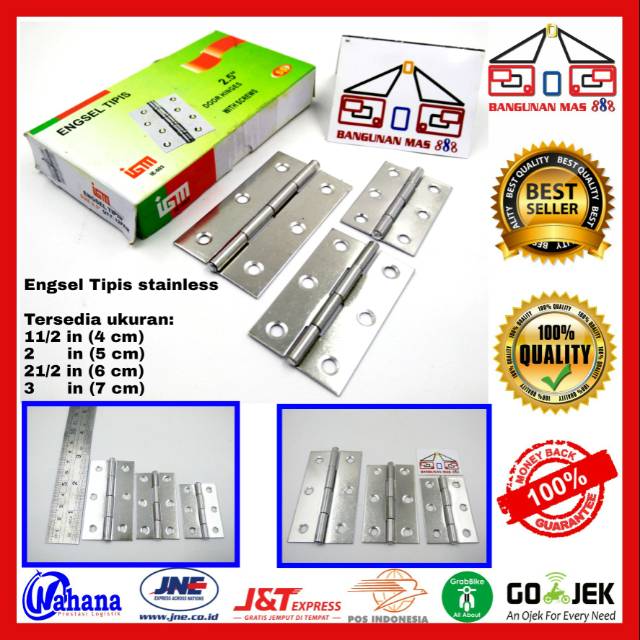 ENGSEL TIPIS 2 IN STAINLESS - ENGSEL KECIL - ENGSEL KANDANG BURUNG - ENGSEL BAGUS MURAH