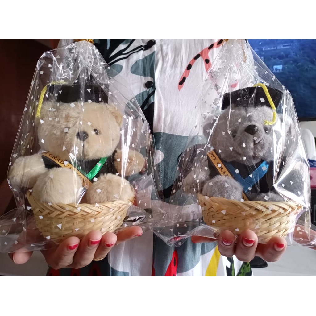 Boneka wisuda keranjang exclusive hemat / boneka keranjang graduation GRATIS SELEMPANG DAN PARCEL