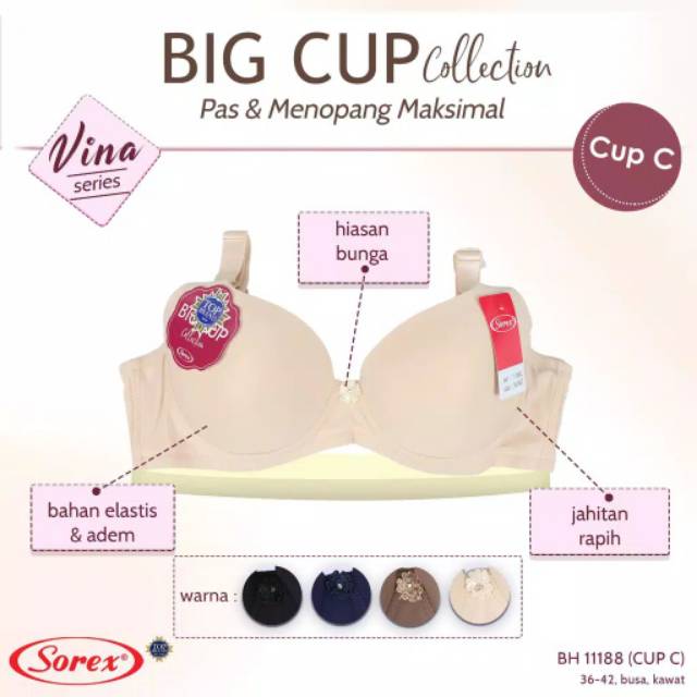 Bra Bh Sorex Big Cup Besar  11188 cup C